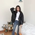 2019 mùa thu mới sang trọng phiên bản Hàn Quốc của bf fan da đen lỏng lẻo xe cỡ lớn áo khoác da học sinh nữ - Quần áo da