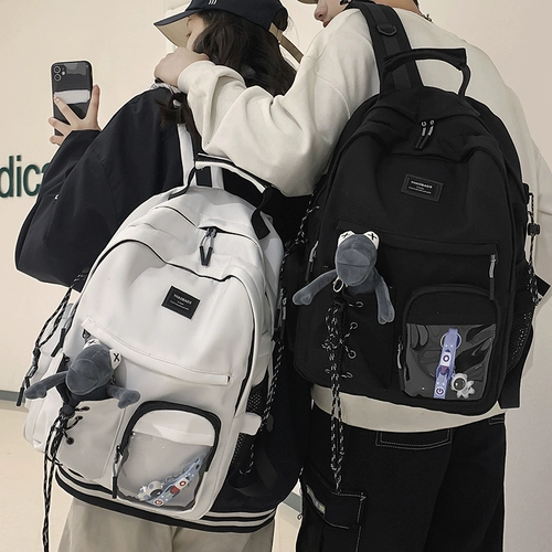 Вместительный и большой трендовый школьный рюкзак, сумка через плечо, для средней школы