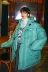 Leman Jin Jun Bánh mì quần áo nam rộng đẹp trai mùa đông đường phố cá tính cotton quần áo thủy triều giản dị áo khoác trùm đầu - Trang phục Couple