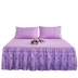 Hàn giường váy công chúa gió màu một mảnh giường trải giường bìa trượt dày 1.8m2 bảo vệ mét nệm - Váy Petti váy giường Váy Petti