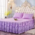 Hàn giường váy công chúa gió màu một mảnh giường trải giường bìa trượt dày 1.8m2 bảo vệ mét nệm - Váy Petti váy giường Váy Petti