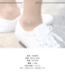 Thời trang Hàn Quốc đồ trang sức 925 sterling bạc vòng chân nữ đơn giản đa năng tình yêu rỗng tinh tế bóng chuyển hạt chân đồ trang trí Vòng chân