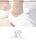 Thời trang Hàn Quốc đồ trang sức 925 sterling bạc vòng chân nữ đơn giản đa năng tình yêu rỗng tinh tế bóng chuyển hạt chân đồ trang trí