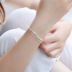 925 sterling bạc tinh tế hạt nhỏ, không khí bóng vòng đeo tay nữ Hàn Quốc phiên bản của thời trang hạt mờ năm cánh sao mùa hè đồ trang sức mới Vòng đeo tay Clasp