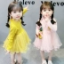 Váy bé gái xuân 2020 mới cho bé váy tây phong cách trẻ em Hàn Quốc váy lụa công chúa - Váy