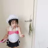 Летний милый купальник с бантиком для девочек, эффект подтяжки