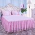 gió cấp công chúa cao quý giường váy ba mảnh ren tie-đảm bảo bộ giường váy bedspread trượt bảo vệ - Váy Petti ga giường viền họa tiết Váy Petti