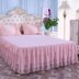 gió cấp công chúa cao quý giường váy ba mảnh ren tie-đảm bảo bộ giường váy bedspread trượt bảo vệ - Váy Petti ga giường viền họa tiết Váy Petti