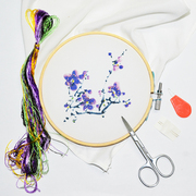 Su thêu tự làm khăn tay thêu kit nhập thực hành kit flower pattern để gửi châm cứu hướng dẫn