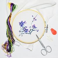Su thêu tự làm khăn tay thêu kit nhập thực hành kit flower pattern để gửi châm cứu hướng dẫn tranh thêu đồng hồ
