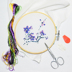 Su thêu tự làm khăn tay thêu kit nhập thực hành kit flower pattern để gửi châm cứu hướng dẫn Bộ dụng cụ thêu