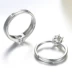 Nhật bản và Hàn Quốc cưới một carat nhẫn cưới nam giới và phụ nữ vài vòng một cặp nhẫn cưới mô phỏng mở vòng điều chỉnh nhẫn lông đuôi voi Nhẫn