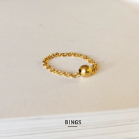 Цепь ручной работы, кольцо, браслет с одной бусиной из нержавеющей стали, простой и элегантный дизайн, 18 карат, не выцветает, большой размер