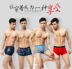 Đồ lót nam mùa hè thoải mái và thoáng khí phương thức thanh niên sexy boxer eo quà tặng đóng hộp đồ lót nam 4 quần xì Bộ quà tặng