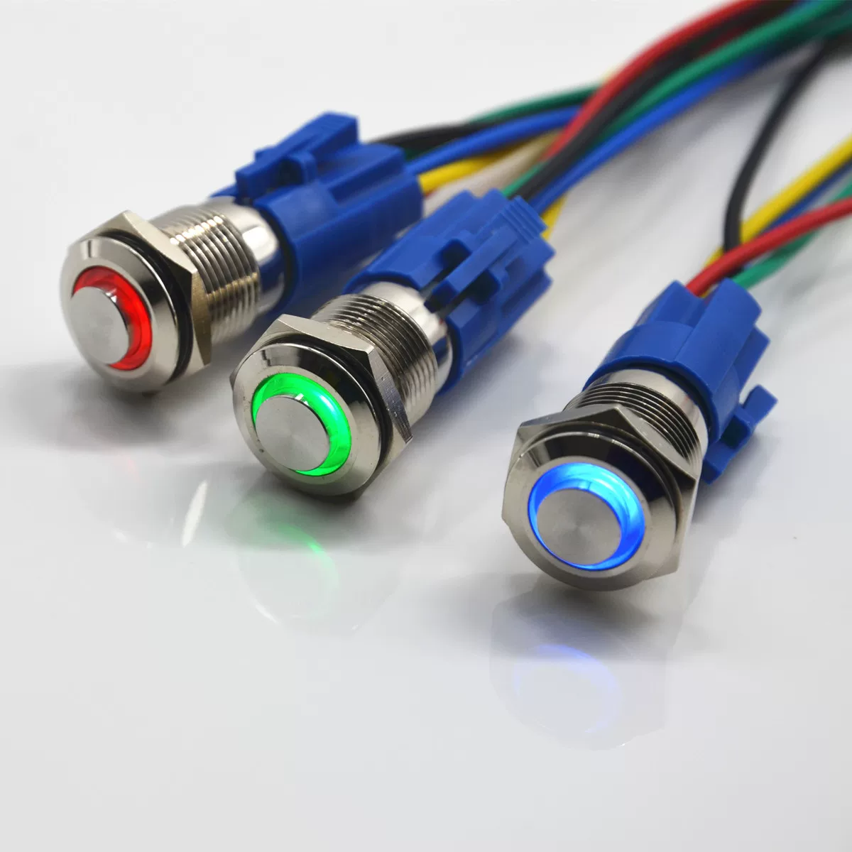 Button, waterproof modified switch key with light, 16mm