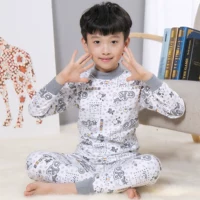 Bộ đồ chơi trẻ em Qiuyi Qiuku 100% Cotton cho bé gái Đồ lót bé trai Big Boy Boy Đồ ngủ quần giữ nhiệt bé trai