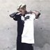 Mùa hè hip-hop bảy điểm tay áo sinh viên Châu Âu và Mỹ đường phố Harajuku đồng phục bóng chày tay áo nửa tay triều thương hiệu cổ tròn T-Shirt nam triều Đồng phục bóng chày