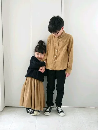 Платье, японская юбка на девочку, семейный стиль, детская одежда, длинный рукав