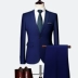 Bộ đồ vest nam hai khóa Bộ đồ mỏng cộng với phân bón để tăng 200 kg thanh niên kinh doanh chuyên nghiệp đầm nam - Suit phù hợp áo dài nam Suit phù hợp