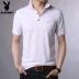 Mùa hè phong cách mới anh chàng trẻ trung cotton áo thun ngắn tay Lapel nửa tay áo POLO áo sơ mi nam áo phông nam tay ngắn có nón Áo phông ngắn