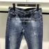 quần nam gxgjeans trung tâm mua sắm mùa đông 2019 với quần jeans nam màu xanh đậm cùng JY105346G - Quần jean