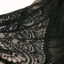 Lala của đào Lily Anna sexy màu đen trong suốt lưới ren micro-la dài tay áo sexy tie robe