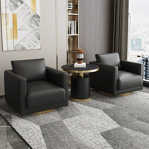 Светлый роскошный диван председатель VIP -приемной диван диван -стул Конференц -зал.