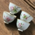 Vẽ tay đào đào hoa mẫu đơn cốc hỗ trợ quả dưa nhỏ món ăn thủ công gốm sứ Kung Fu tách trà bằng không - Trà sứ Trà sứ