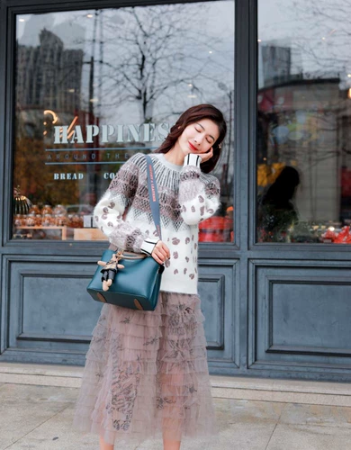 Сумка на одно плечо, из натуральной кожи