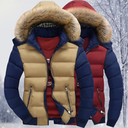 Mùa đông nam cotton coat 2018 mới áo khoác mùa đông Hàn Quốc phiên bản của dày 连 đội mũ trùm đầu bông quần áo mùa đông nam giới trẻ