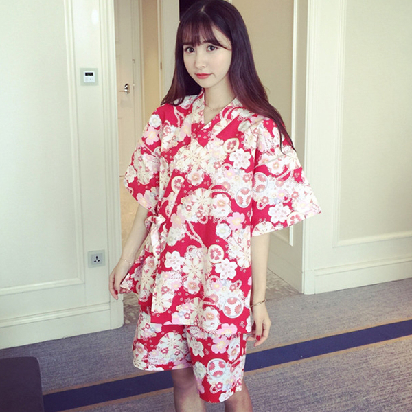 Imported cotton pajamas gown Japanese kimono sexy 