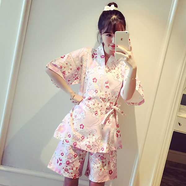 Imported cotton pajamas gown Japanese kimono sexy 