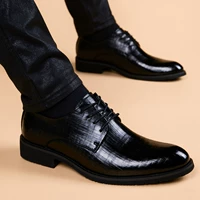 Трендовая дышащая обувь для кожаной обуви для отдыха в английском стиле, высокий пиджак классического кроя с заостренным носом, из натуральной кожи, в корейском стиле