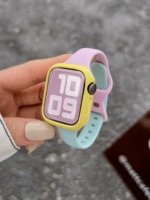 Светло -фиолетовый+синий зеленый+силиконовая желтая оболочка [1 выстрел 2 ремня]