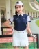 18 new golf quần áo phù hợp với mùa hè ladies đứng cổ áo POLO áo váy slim slimming xếp li váy 	túi đựng gậy golf chính hãng Golf