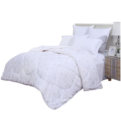 富安娜澳洲羊毛被春秋被冬被加厚结婚被子喜被二合一蚕丝被子母被