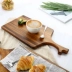 chữ Acacia bánh pizza đá tối giản kiểu Nhật gỗ vuông vức không vướng sáng cành cây bánh mì xử lý bít tết món ăn tùy chỉnh Khay gỗ