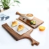 chữ Acacia bánh pizza đá tối giản kiểu Nhật gỗ vuông vức không vướng sáng cành cây bánh mì xử lý bít tết món ăn tùy chỉnh Khay gỗ