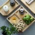 Bảy bộ nhà sáng tạo bằng gỗ trái cây sấy khô hạt gỗ đĩa trái cây tấm khay ăn nhẹ đa chức năng sub-lưới hộp pallet Khay gỗ