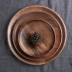Kiểu Nhật nhà tròn đen óc chó gỗ chất lượng pallet quả cốc nhà hàng bánh tấm gỗ tùy chỉnh Khay gỗ