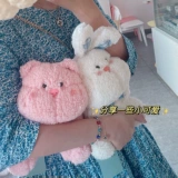 Плюшевый кролик, игрушка, тряпичная кукла для сна, подушка, популярно в интернете, с медвежатами, подарок на день рождения
