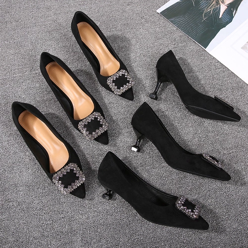 Туфли, универсальная небольшая дизайнерская сексуальная обувь на высоком каблуке, осенние, коллекция 2023, тренд сезона