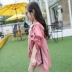 Cô gái mặt trời quần áo bảo hộ 2017 new casual quần áo ngoài trời áo khoác siêu mỏng trong phần dài của mùa hè trẻ em lớn quần áo chống nắng