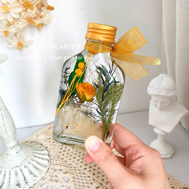 "Yan Xi" Tender Spring Breeze 100MlImmortal flower  Dried flower Botany specimen float bottle 520 lover mother festival gift confidante Birthday gift