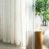 Скандинавская белая радужная штора, сделано на заказ, с вышивкой