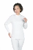Qiuyi Qiuku trung niên nữ bông cao cổ đồ lót nhiệt mẹ cotton áo len XL phù hợp với màu trắng