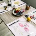 Hiện đại nhỏ gọn geometric cotton linen thực phẩm phương tây mat Bắc Âu cách nhiệt pad coaster bảng mat pad pad trà khăn vuông nhỏ vải làm khăn trải bàn Khăn trải bàn