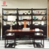 Bàn làm việc kiểu Trung Quốc mới bằng gỗ hồng mộc kết hợp ghế văn phòng bằng gỗ rắn - Bộ đồ nội thất giường gấp thông minh Bộ đồ nội thất