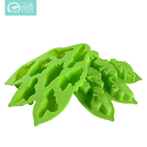 Юго -западный инструмент для выпечки 7 Big Dinosaurs Cake Rice Cake Food Silicone Silicone Dold