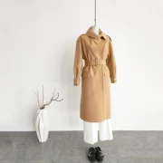 Phiên bản Hàn Quốc của áo khoác cashmere hai mặt nữ mới mùa đông 2019 áo len nữ trong phần dài của quần áo nữ Dongdaemun - Áo len lót đôi